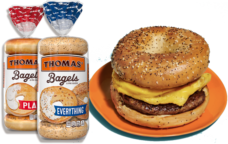 Thomas' Plain Bagels, 6 count, 18 oz
