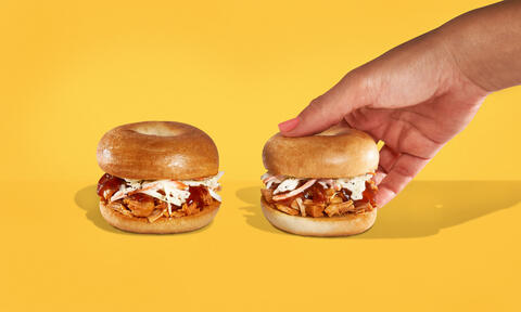 Easy BBQ Jackfruit Bagels