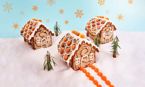 Holiday Swirl Bread Houses