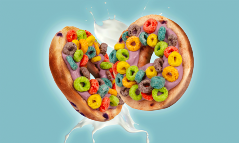 Fruity Old School Cereal Bagel