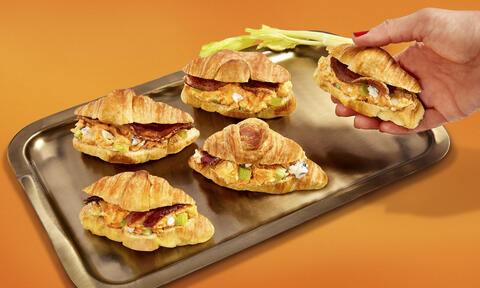 Buffalo Chicken Salad Mini Croissants