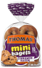 cinnamon raisin mini bagels