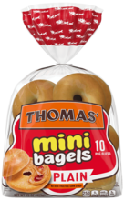 plain mini bagels