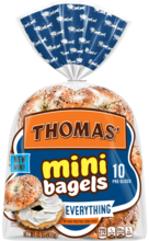 Thomas' mini bagels everything