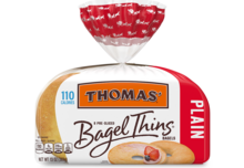 Thomas plain bagel thins