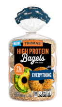 Thomas' High Protein Everything Bagel, 4 count