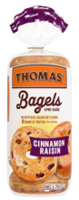 Thomas' Cinnamon Raisin Bagels, 6 count, 18 oz
