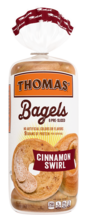 Thomas' Cinnamon Swirl Bagels, 6 count, 18 oz