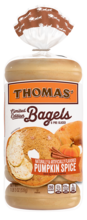 Thomas' Pumpkin Spice Bagels, 6 count,  18 oz