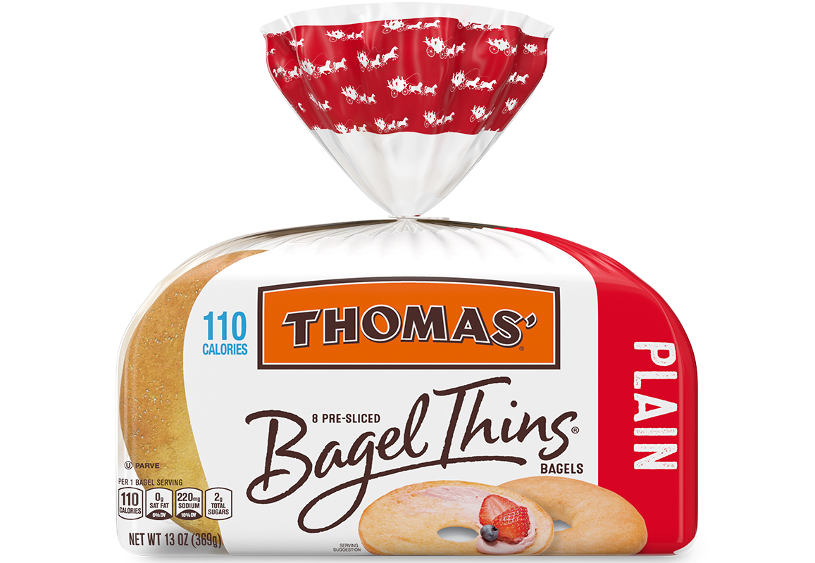 Thomas'® Plain Bagel Thins® Bagels | Thomas' Breads
