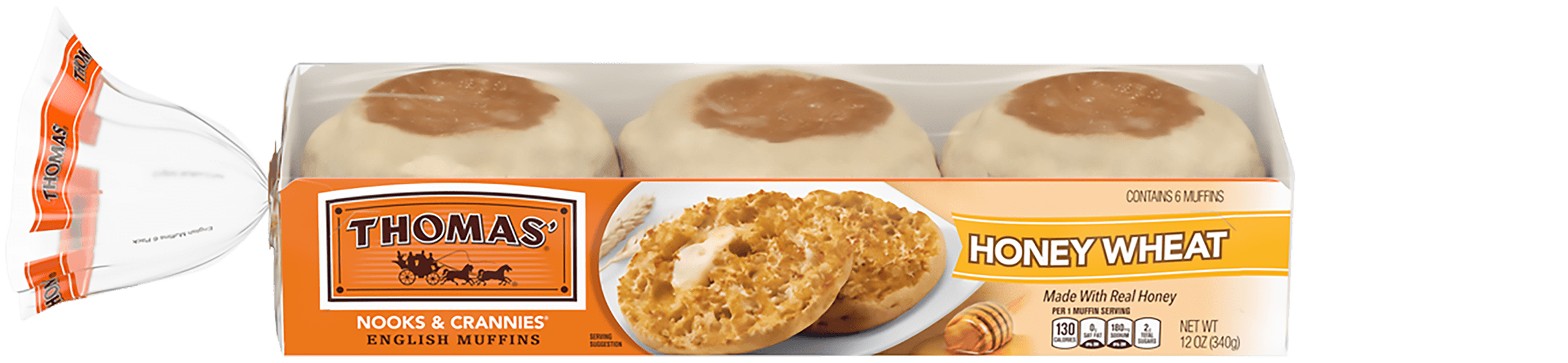 Thomas'® Honey Wheat English Muffins Thomas' Breads