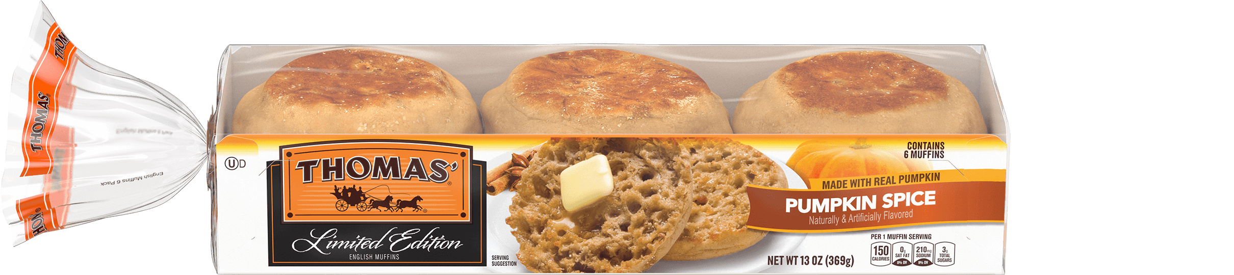 Thomas'® Pumpkin Spice English Muffins | Thomas' Breads
