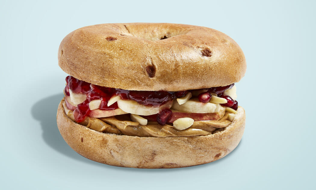 PB&amp;J Cinnamon Bagel